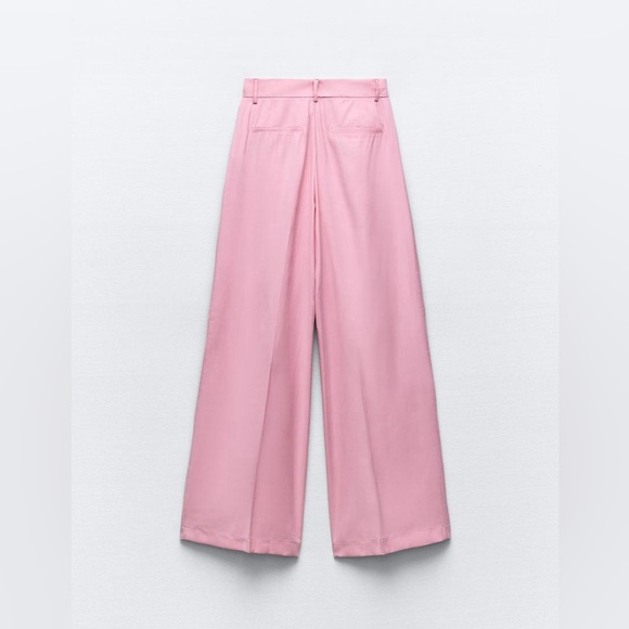 ZARA NEW FLOWY PLEATED PANTS - Picture 8 of 16